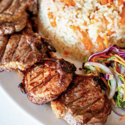 32. Lamb Cutlet Kebab Meal 羊排烤肉